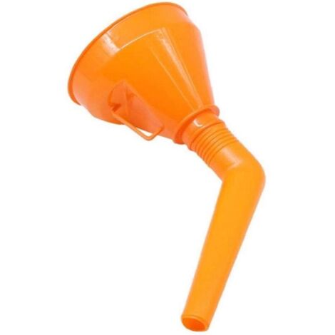 Ahlsen Benzintrichter, flexibler, abnehmbarer Auto-Öl-Kraftstofftrichter mit Kraftstoffbetankungs-Polyethylenfilter, Auto-Kraftstoff-Einfüllschläuche, 13 cm, Orange