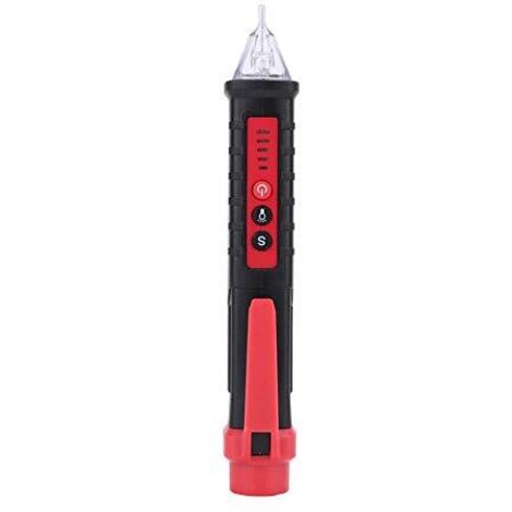 Ahlsen Berührungsloser Teststift, elektrischer Spannungsdetektor, Tester, Stift, Stromkreistester, Werkzeug, 48–1000 V/12–1000 V (schwarz)