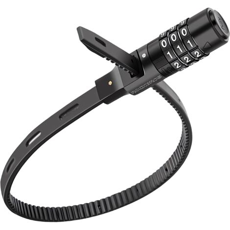 Ahlsen Bicycle Lock, Portable Bicycle Motorcycle Helmet Lock, Anti-Theft Bike Lock, Portable Bicycle Lock, with 3 Digit Code, for Bicycle Tricycle Scooter