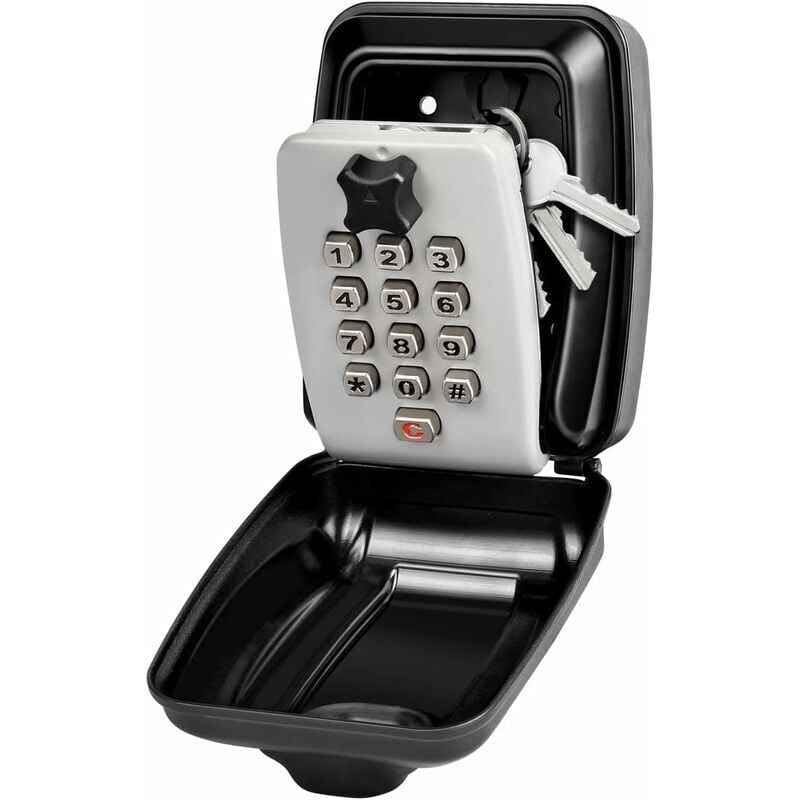 Ahlsen Boite a Clefs Murale Grande Boîte à Clé Sécurisée Etanche Boîte à Clef Extérieur avec 12 Code Antirouille Résistant aux Intempéries Cofre Fort