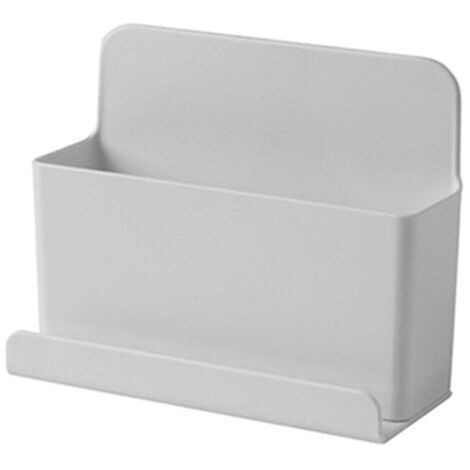 Ahlsen Boîte de Rangement à Télécommande Auto-adhésive Support de Télécommande Auto Adhésif Boîte de Rangement Murale en ABS Support Mural pour Climatisation TV pour Smartphone, Peigne, Pinceau de Maq