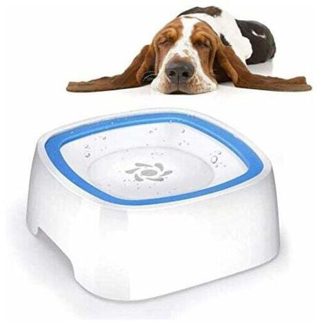 Ahlsen Bol d'eau pour Chien, Gamelle Anti Débordement pour Chiens, Bol d'eau pour Animaux de Compagnie Anti-déversement, Éviter la Bouche mouillée Bol d'eau Flottant Lent, Garder l'eau fraîche