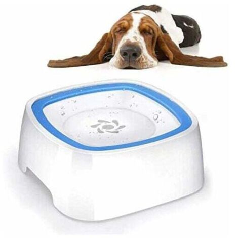 Ahlsen Bol d'eau pour Chien, Gamelle Anti Débordement pour Chiens, Bol d'eau pour Animaux de Compagnie Anti-déversement, Éviter la Bouche mouillée Bol d'eau Flottant Lent, Garder l'eau fraîche