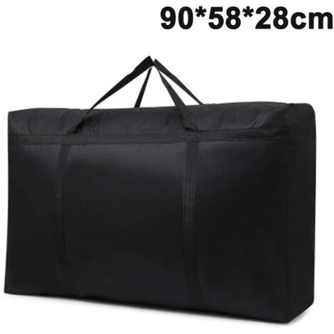 Ahlsen Bolsas de Almacenamiento de Edredón Grandes de 150 L con Cremallera Bolsa de Almacenamiento de Ropa Plegable con Asa Reforzada Bolsa de Almacenamiento Debajo de la Cama para Ropa de Cama Manta 