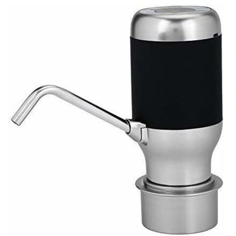 Ahlsen Bomba de agua potable eléctrica, inalámbrica, USB, automática, para fuente interior, color negro