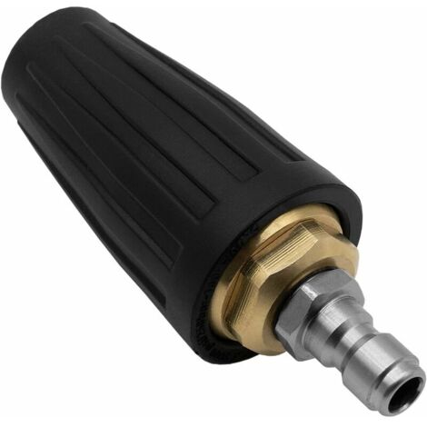 Ahlsen Boquilla rotativa de alta presión, puntas de boquilla rotativa turbo de 3600 PSI, boquillas de lavado a presión rotativas de conexión rápida de 1/4 para lavadora a presión de agua fría(040)
