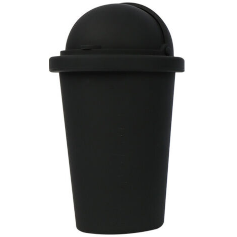 Ahlsen Bote de basura para automóvil con tapa para puerta de automóvil, portátil, adecuado para portavasos, consola en casa u oficina