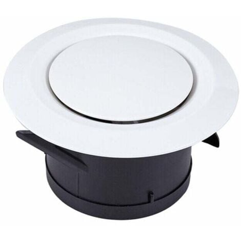 Ahlsen Bouche d'extraction et d'insufflation d'air Ø100, SL.GT 3 griffes articulées - Grille de ventilation plastique ronde orientable - Ventilation par ventilateur