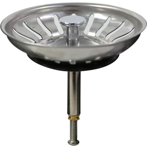 Ahlsen Bouchon Evier Cuisine Inox - Filtre Evier Cuisine Universel Bonde Evier avec Grille Evier Cuisine Antiblocage, Panier pour Evier Inox Vidange Rapide