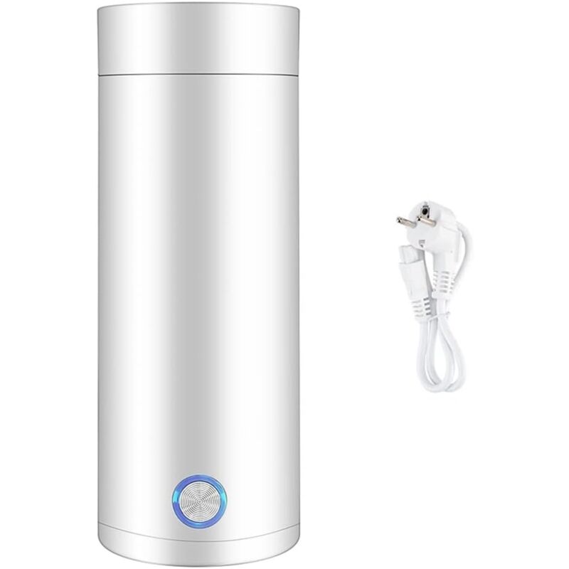 Ahlsen Bouilloire de voyage,Bouilloire portable,Mini bouilloire électrique,Bouilloire en acier inoxydable,Mini thermos 3 en 1,Bouilloire pour voyage
