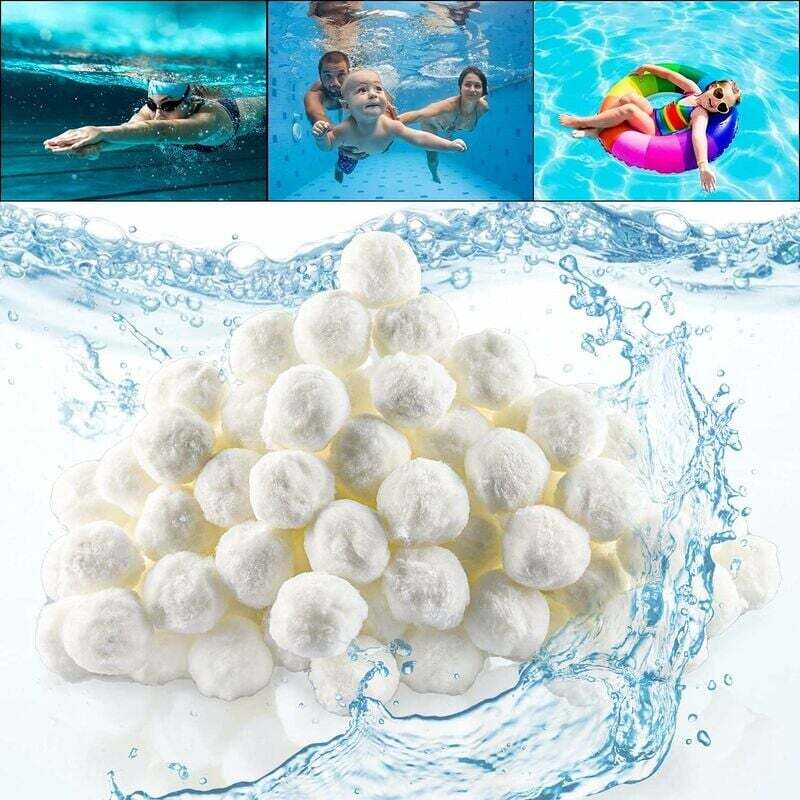 Ahlsen Boules De Filtre De Piscine, Balles Filtrantes, Balles Filtrantes Réutilisables, Balles Filtrantes Piscine, Matériel De Nettoyage Piscine