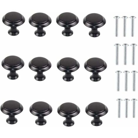 Ahlsen Boutons de Porte de Placard,12 Pièces Poignée de Meuble Cuisine Ronde en Forme de Champignon pour cuisine,armoire,placard,tiroir,chambre à coucher,meubles de salle de bains.