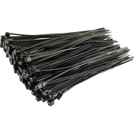 Ahlsen Bridas para cables de nailon - 100 mm x 2,5 mm - Negras - Bridas para cables ultrafuertes - Bridas para cables ultrafuertes - Paquete de 100