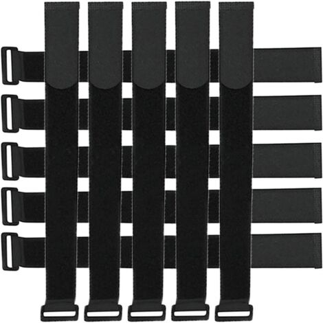 Ahlsen Bridas para cables  Paquete de 10: Tamaño 50 cm - Velcro en diferentes tamaños - Bridas para cables de TV/Ordenador/Guitarra