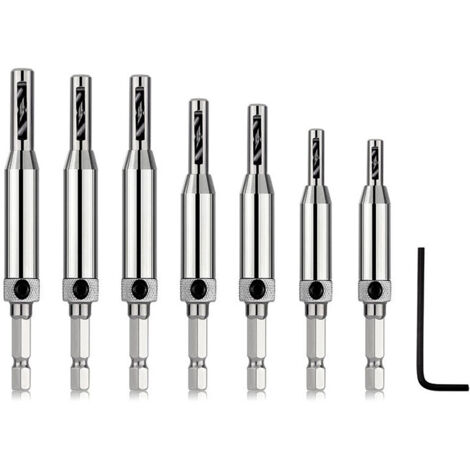 Ahlsen Broca de anillo, tope de profundidad de perforación, collarín de tope de profundidad, posicionador de anillo, anillos limitadores con llave hexagonal para taladros