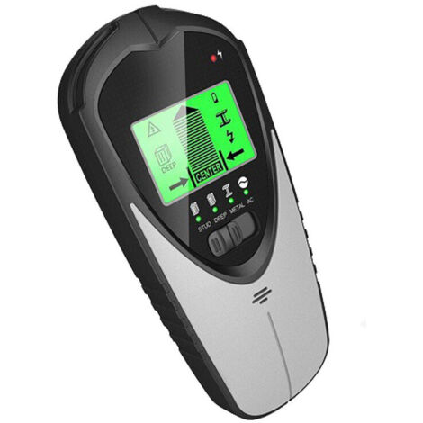 Ahlsen Buscador de vigas de pared 4 en 1, buscador de vigas con pantalla LCD y pitido para madera, detector de vigas de cables y cables de CA, plateado, una pieza
