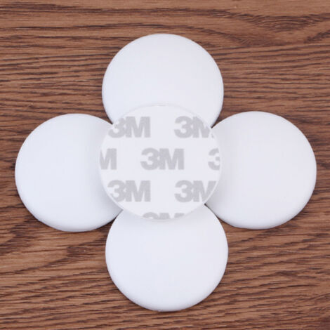 Ahlsen Butée de porte mural blanc : 10x bloc porte muraux autocollants de 4cm de diamètre - Door Stopper - Butoir pour portes et protection murale440.8CM