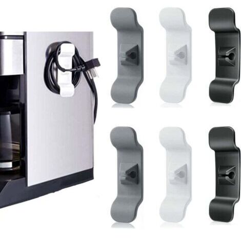 Ahlsen Câble Organisateur, porte-câbles pour appareils 6 pièces , raccourcisseur de câble, organisateur de câble pour petits appareils électroménagers pour mixeurs, machines à café, friteuses à air，no