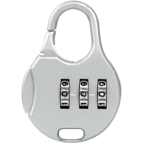 Ahlsen Cadenas à combinaison à 3 chiffres, mini cadenas à code réinitialisable en alliage de zinc, (lot de 1)