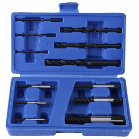 Ahlsen Caja de 12 piezas Extractores de tornillos Espárragos Pernos rotos dañados 4 mm-25 mm con brocas