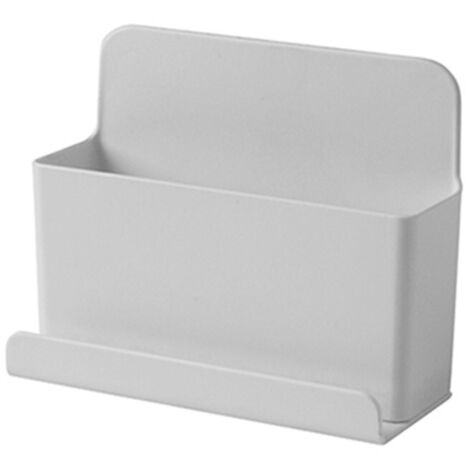 Ahlsen Caja de almacenamiento autoadhesiva para mando a distancia, soporte autoadhesivo para mando a distancia, caja de almacenamiento de pared ABS, aire acondicionado para TV, soporte de pared para t