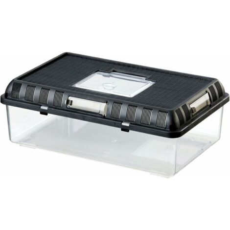 Ahlsen Caja de cría grande para reptiles y anfibios 41x26x15 cm