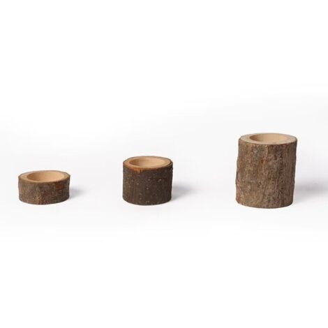 Ahlsen Candelabros 15 piezas de madera marrón.