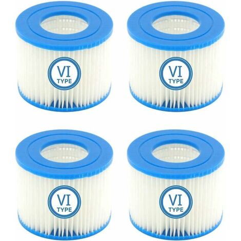 Ahlsen Cartucho de filtro de piscina de repuesto VI filtro de repuesto para filtro de piscina Bestway Flowclear para filtro Bestway VI para Miami Vegas Monaco tamaño 58323 (paquete de 4)