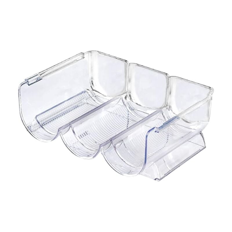 Ahlsen - Casier à Bouteilles Empilable en Plastique 1 Pièces Porte Bouteille Vin Range Bouteille Rangement Frigo Bouteille Etagere Vin pour Jusqu'à 3