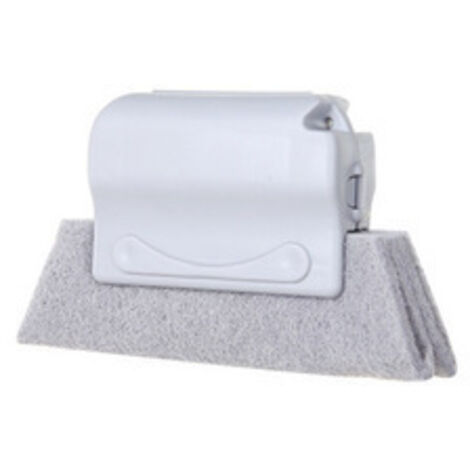 Ahlsen Cepillo de limpieza para hendiduras de ventanas, cepillo de limpieza de ventanas y puertas, herramienta portátil de limpieza rápida para todas las ventanas/ventanas correderas (gris)