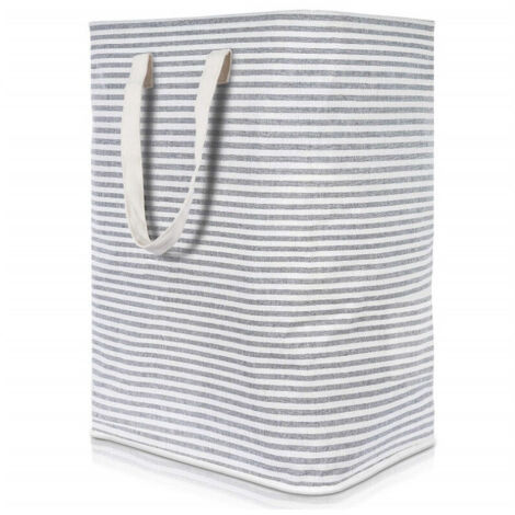 Ahlsen Cesto Para La Ropa Sucia 72L Plegable Tela Impermeable Gran Capacidad Gris 40 x 30 x 60 cm