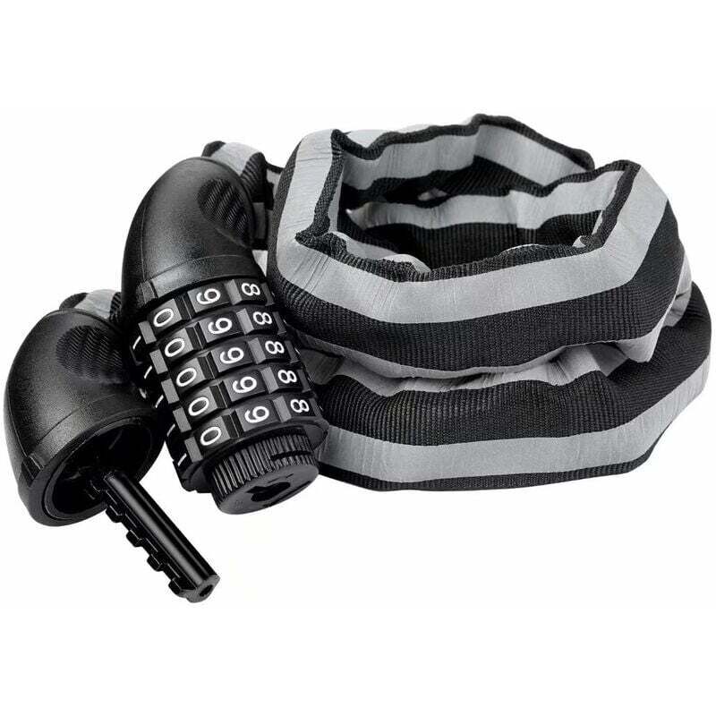 Ahlsen - Chaîne Antivol Vélo à Code 90 cm Pliable,antivol a combinaison pour bicyclette,--