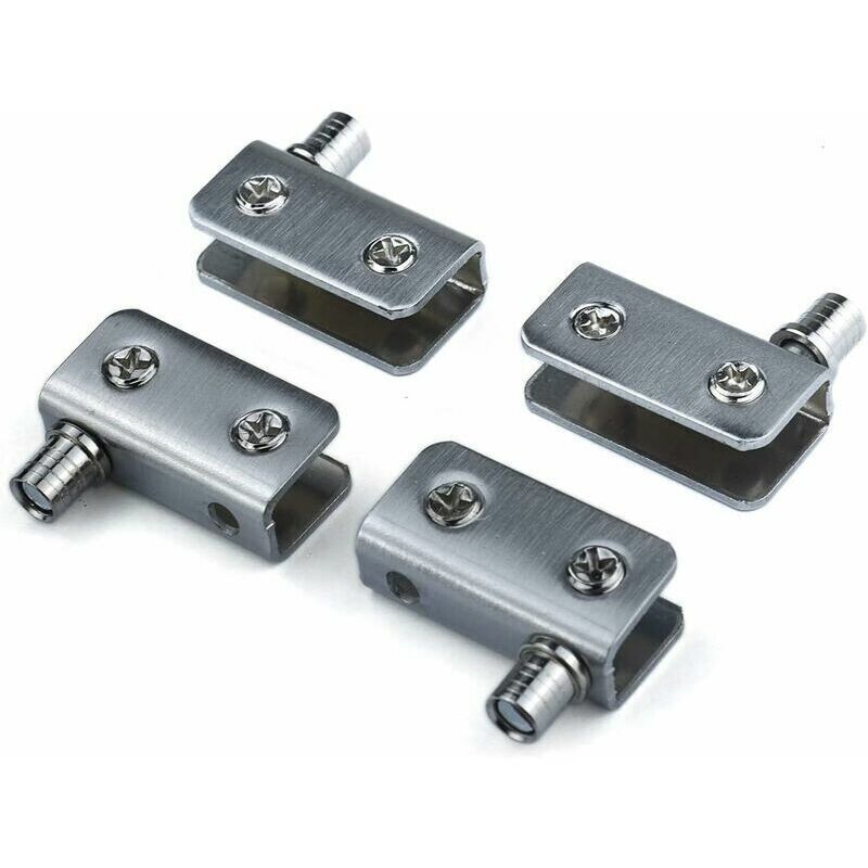 Ahlsen - Charnière pour meubleCharnières de porte en verre Charnière à pivot à 90 °, verre sans perforation, acier inoxydable, ajustement pour verre
