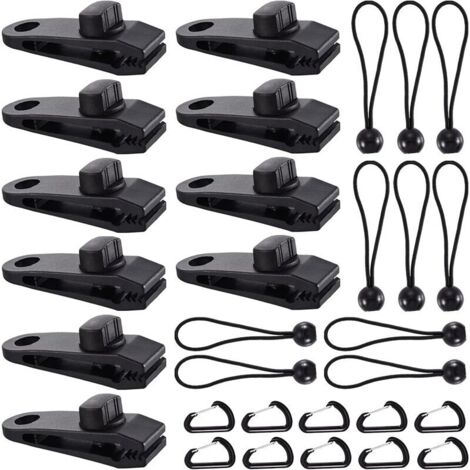 Ahlsen Clip para Lona de Carpa, 30 Piezas Abrazadera para Lona Clips para Carpa Clips para Lona de Alta Resistencia Clips para Lona Toldos Clips para Carpa con Boca de Cocodrilo para Carpas Lonas Told