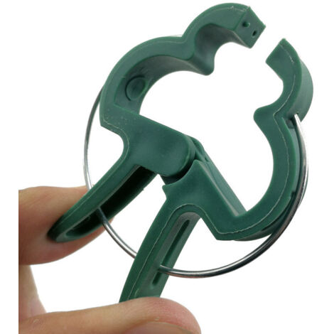AHLSEN Clips pour Attacher Les Plantes: 50 Clips Vert pour Plantes Taille M - Aide à l'escalade des Plantes grimpantes sur tuteur Spirale ou Piquet Bambou - Clips pour Le Jardinage et Le Potager