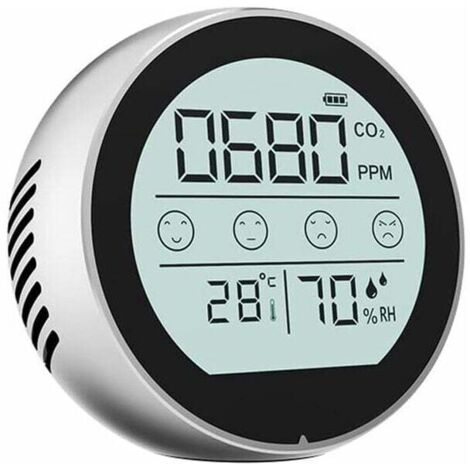 Ahlsen CO2-Kohlendioxid-Messgerät, Luftfeuchtigkeit, Temperatur, Mehrzweck-Erkennungstool, Smart Home, Büro, Innen- und Außenbereich, hochpräzise Luftqualitätsüberwachung