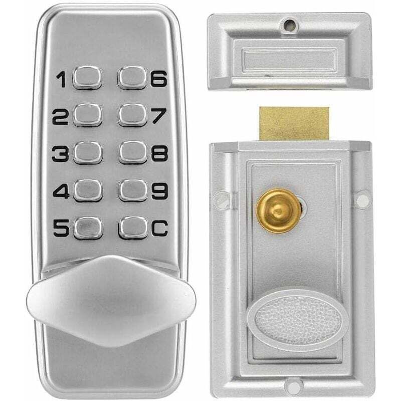 Code Lock, boîte de Serrure en Alliage de Haute qualité, Surface étanche, Armoire de Serrure chromée, Portes intérieure et extérieure, Verrouillage à