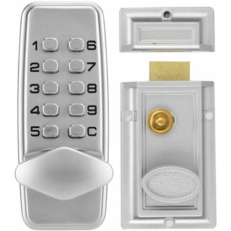 Ahlsen Codeschloss, hochwertiger Legierungs-Schließkasten, wasserdichte Oberfläche, verchromter Schlossschrank, Innen- und Außentüren, mechanisches Mini-Codeschloss mit 2–4 Positionen