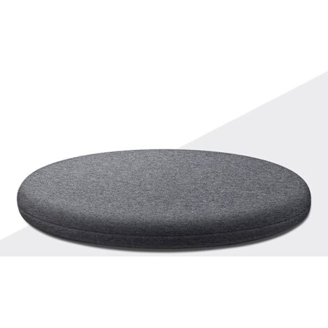 Ahlsen Cojín redondo para silla 40×40, cojín redondo para silla, cojín para silla, tejido de punto de algodón, cómodo y transpirable, gris
