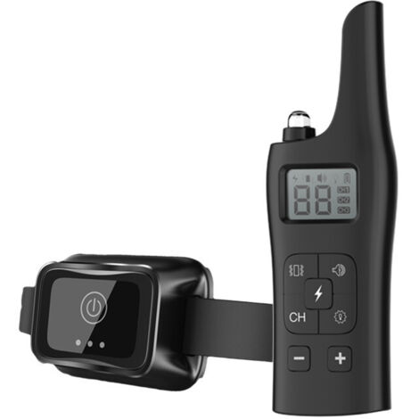 Ahlsen Collar de entrenamiento para perros con control remoto de 800 m, collar de corteza de perro recargable RGHS IP67 impermeable con vibración y sonido para perros pequeños/medianos/grandes