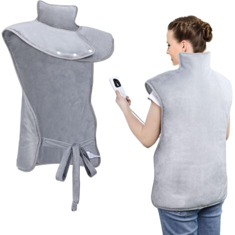 Ahlsen Coussin Chauffant Cervicales Dos Nuque -  Couverture Chauffante Electrique avec 6 Température Réglable / 4 Réglages de Minuterie / Chauffage Rapide / Lavable en Machine - 61x94 cm