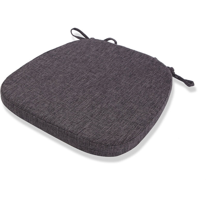 Coussin de siège coussin de chaise lavable avec attache 43 41cm coussin de siège antidérapant adapté pour chaise de jardin, chaise de salle à manger
