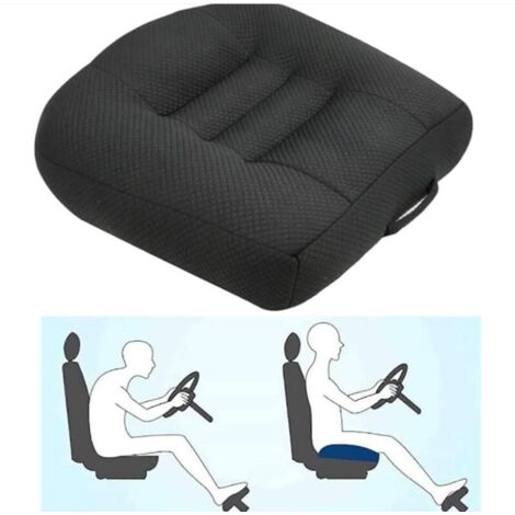 Coussin Rotatif 360° Pour Siège Auto Ou Bureau - Tissu Sandwich Antidérapant, Noir, 40 X 3 Cm