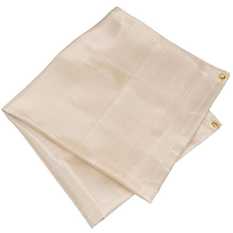 Ahlsen - Couverture de soudage ignifuge – Tapis en fibre de verre pour terrasse, barbecue, réchaud extérieur, camping, grill, feu de camp, 80cm95cm