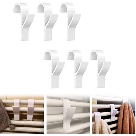 Ahlsen Crochet Radiateur,Crochet Radiateur Sèche Serviette,Patères Radiateur de Salle,Crochet pour Radiateurs Plastique Blanc,Pour Radiateur,Patères Radiateur de Salle de Bain,Porte-Serviettes pour Ba