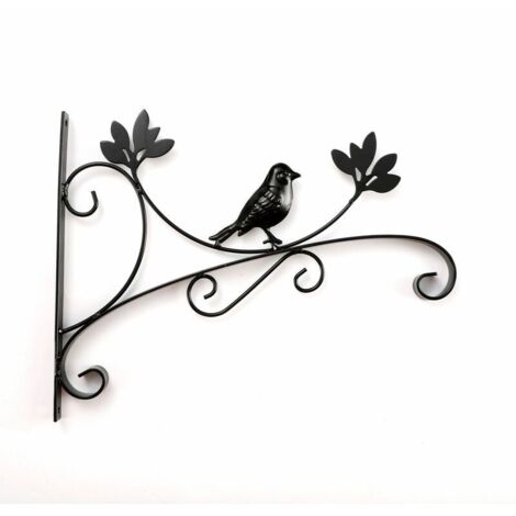 Ahlsen Crochets pour plantes en fer Porte-plantes suspendus au mur pour mangeoires à oiseaux Jardinières Lanternes Carillons éoliens