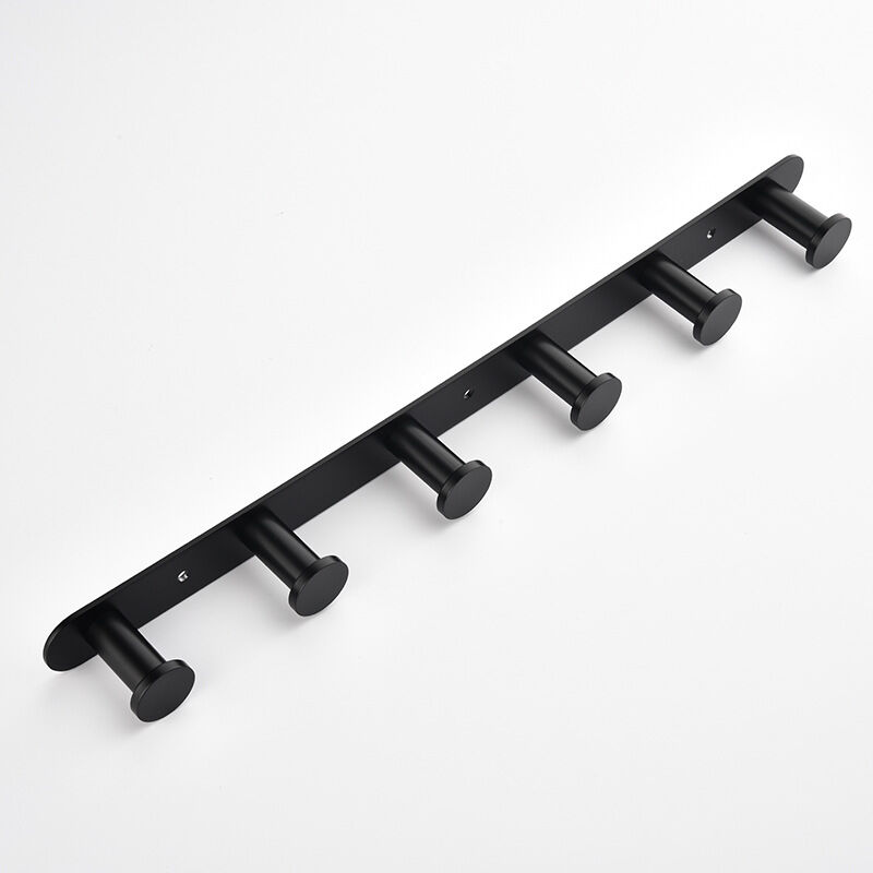 Ahlsen Crochets pour Serviettes Porte Manteau Mural Porte Manteau Salle de Bain et Cuisine, Crochet à Visser Patère Murale avec 6 Crochets, Finition