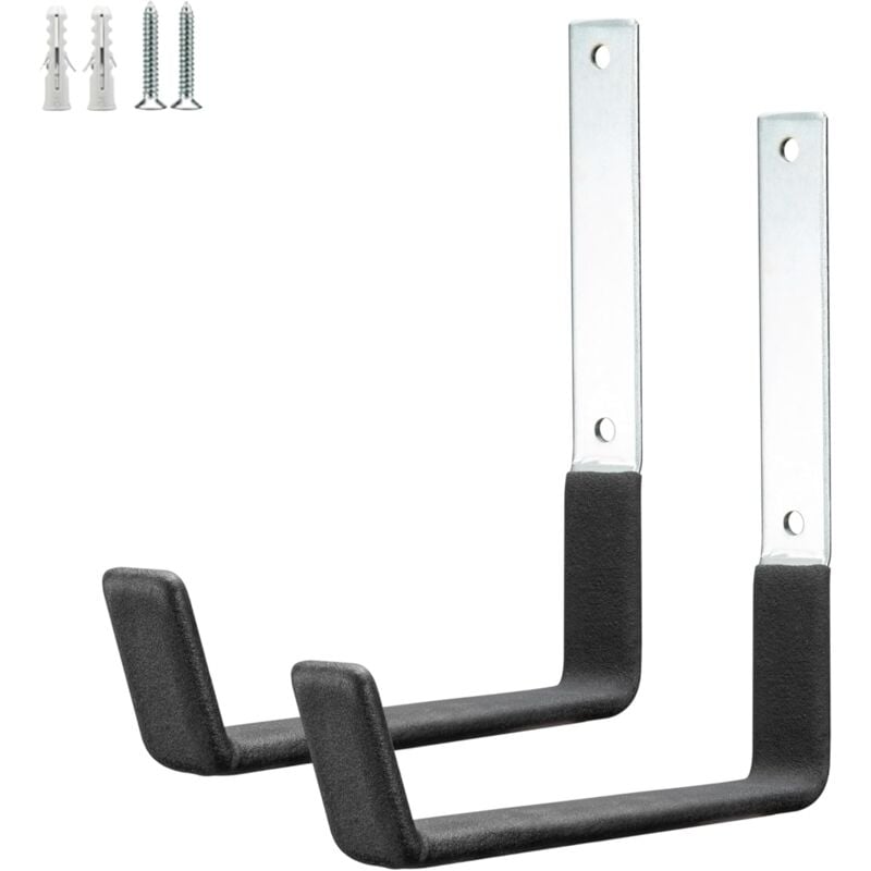 Crochets utilitaires pour mur de garage, crochets de rangement robustes pour outils de jardin, crochets d'échelle, crochets de rangement muraux en