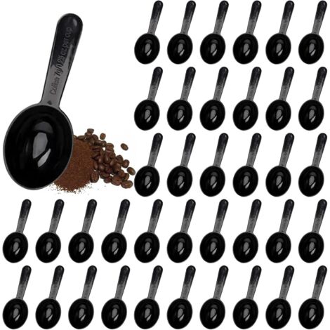 Ahlsen Cucharas medidoras, 40 unidades, cucharas medidoras, cucharas medidoras, cucharas medidoras, cucharas medidoras de gramos, cucharas medidoras de café, para granos de café, proteína en polvo