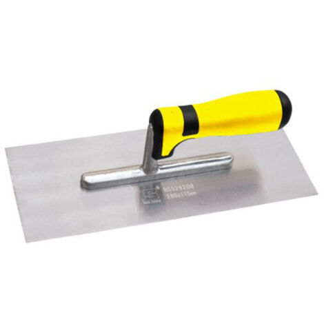 Ahlsen Cuchilla de limpieza, espátula de acero inoxidable, espátula curvada para esquinas, 280 x 115 mm